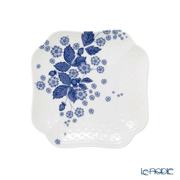 ウェッジウッド（Wedgwood） ストロベリーブルームインディゴ スモールプレート 14×14cm