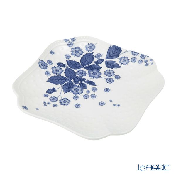 ウェッジウッド（Wedgwood） ストロベリーブルームインディゴ スモールプレート 14×14cm