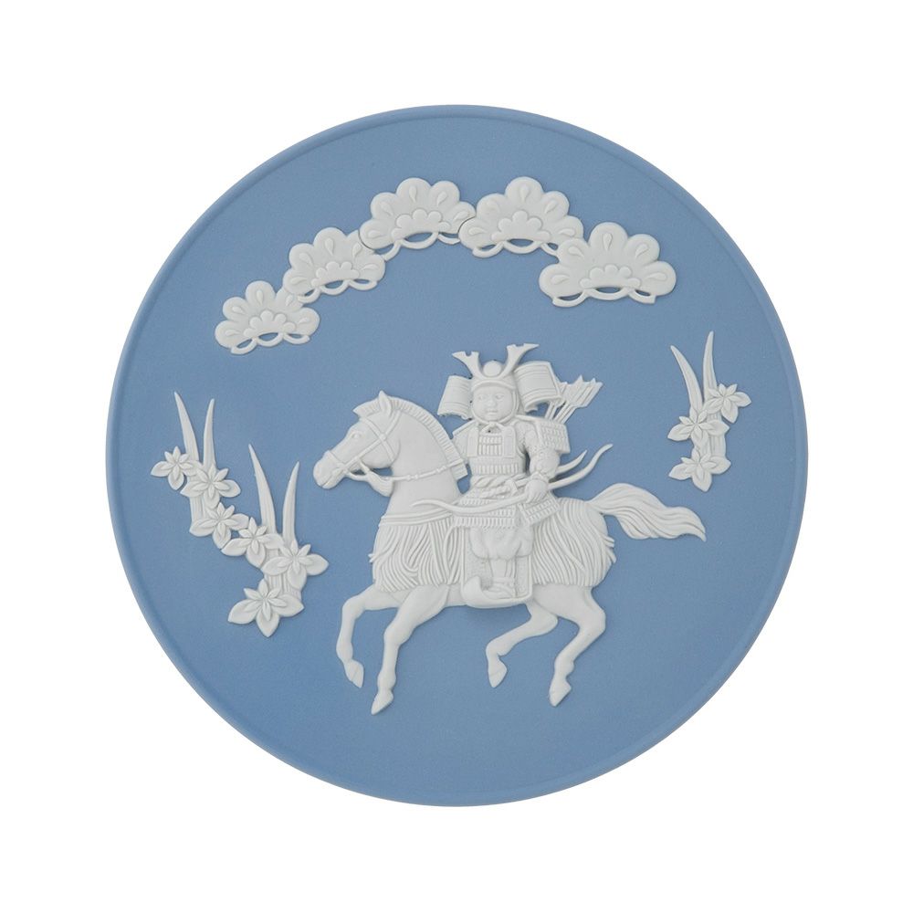 ウェッジウッド（Wedgwood） ジャスパー リトルサムライプレート 18.5cm【プレートスタンド、プレートハンガー付き】
