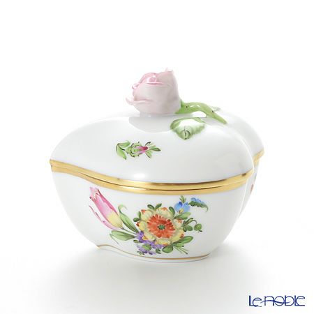 ヘレンド チューリップの花束 06005-0-09 ハートボックス（ローズ）