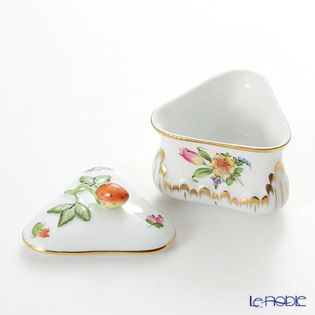 ヘレンド チューリップの花束 06079-0-11 ボンボン入れ トライアングルストロベリー