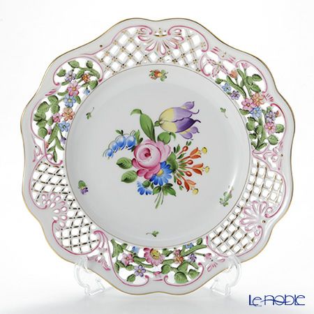 ヘレンド チューリップの花束 08406-0-50 プレート（オープンワーク） 25.8cm
