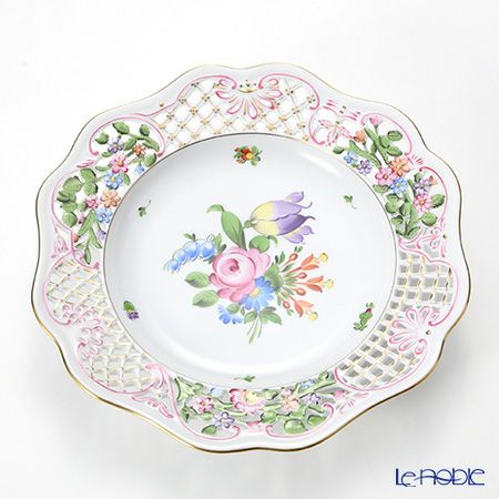 ヘレンド チューリップの花束 08406-0-50 プレート（オープンワーク） 25.8cm