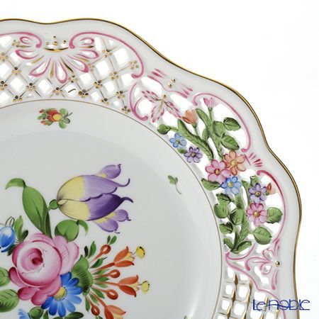 ヘレンド チューリップの花束 08406-0-50 プレート（オープンワーク） 25.8cm