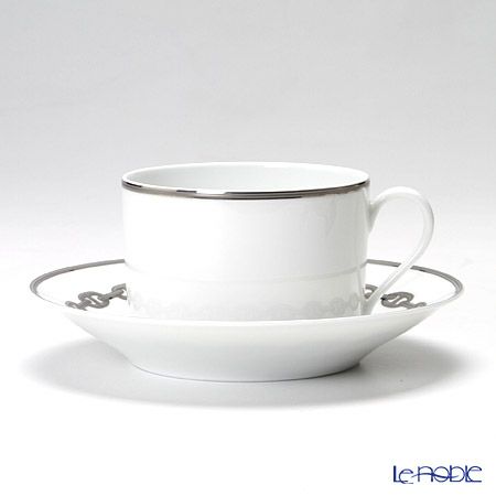 エルメス（HERMES） シェーヌ ダンクル プラチナ モーニングカップ＆ソーサー 340ml