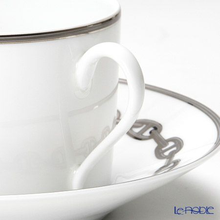 エルメス（HERMES） シェーヌ ダンクル プラチナ モーニングカップ＆ソーサー 340ml