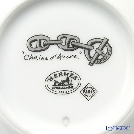 エルメス（HERMES） シェーヌ ダンクル プラチナ コーヒーカップ＆ソーサー 90ml