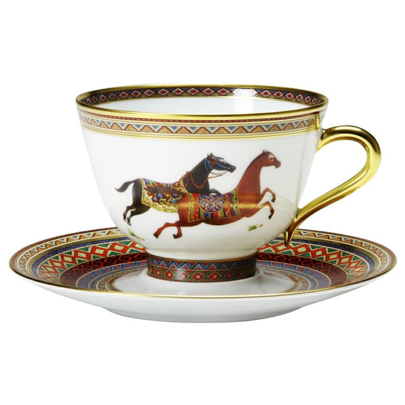 エルメス（HERMES） シュヴァルドリアン ティーカップ＆ソーサー 230ml No.1 ソーサー赤