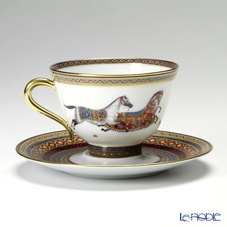 エルメス（HERMES） シュヴァルドリアン ティーカップ＆ソーサー 230ml No.3 ソーサー赤