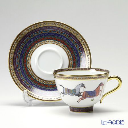 エルメス（HERMES） シュヴァルドリアン ティーカップ＆ソーサー 230ml No.4 ソーサー青