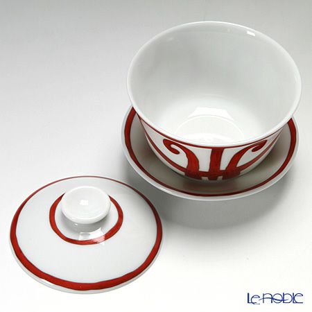 エルメス（HERMES） ガダルキヴィール コレクション アジアティック ティーカップ（ふた、ソーサー付） 130ml