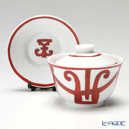 エルメス（HERMES） ガダルキヴィール コレクション アジアティック ティーカップ（ふた、ソーサー付） 130ml