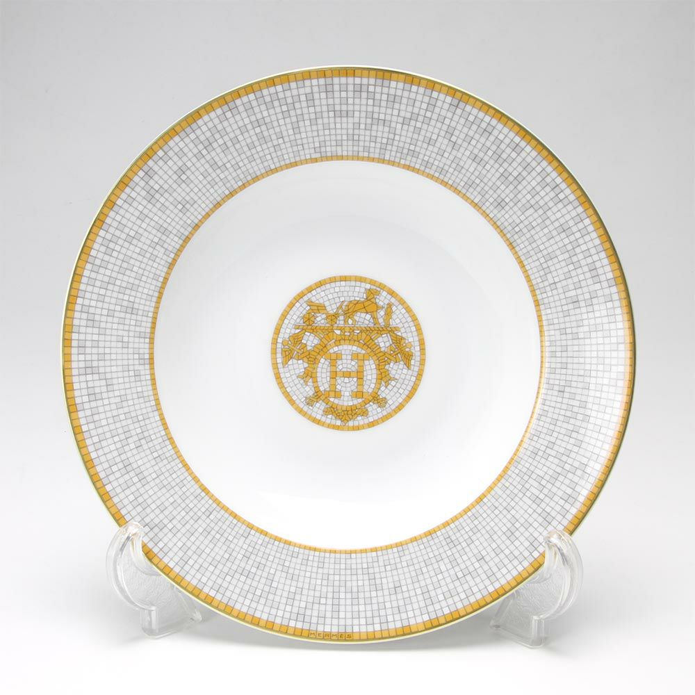 エルメス（HERMES） モザイク ヴァンキャトル スーププレート 22cm