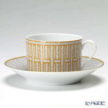 エルメス（HERMES） モザイク ヴァンキャトル モーニングカップ＆ソーサー 340ml