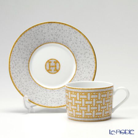 エルメス（HERMES） モザイク ヴァンキャトル ティーカップ＆ソーサー 160ml
