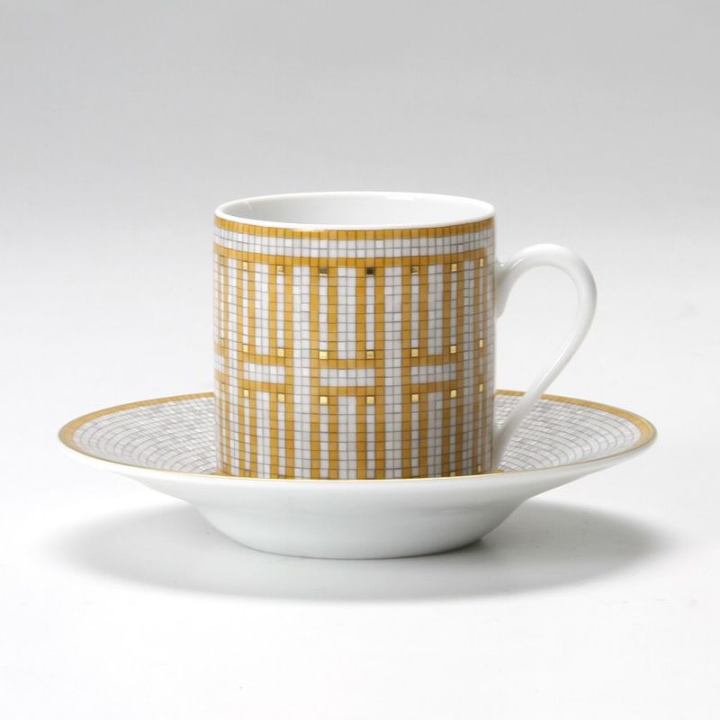 エルメス（HERMES） モザイク ヴァンキャトル コーヒーカップ＆ソーサー 100ml