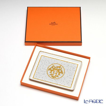 エルメス（HERMES） モザイク ヴァンキャトル コレクション アジアティック 長方形皿 16×12cm