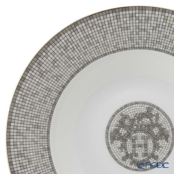 エルメス（HERMES） モザイク ヴァンキャトル プラチナ スーププレート 22cm 035013P