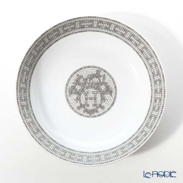 エルメス（HERMES） モザイク ヴァンキャトル プラチナ シリアルプレート 17cm