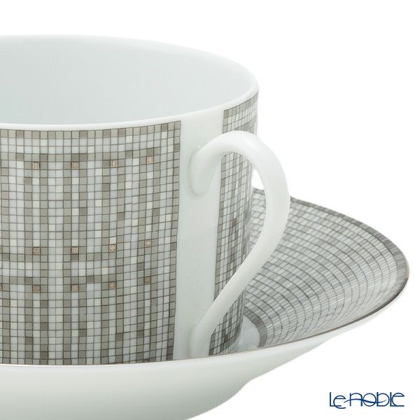 エルメス（HERMES） モザイク ヴァンキャトル プラチナ モーニングカップ＆ソーサー 340ml