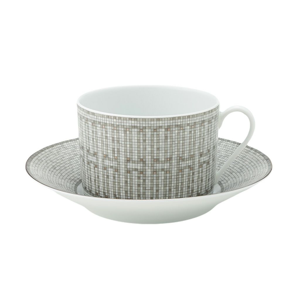 エルメス（HERMES） モザイク ヴァンキャトル プラチナ モーニングカップ＆ソーサー 340ml