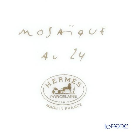 エルメス（HERMES） モザイク ヴァンキャトル プラチナ ティーカップ＆ソーサー 160ml