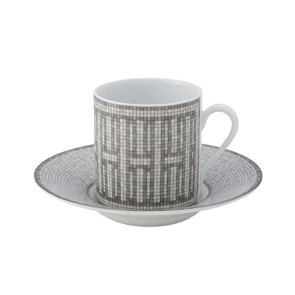 エルメス（HERMES） モザイク ヴァンキャトル プラチナ コーヒーカップ