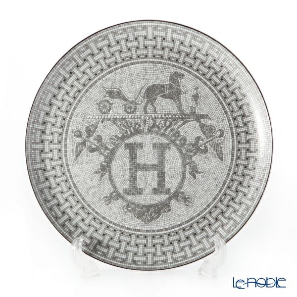 エルメス（HERMES） モザイク ヴァンキャトル プラチナ タルトプレート 32cm