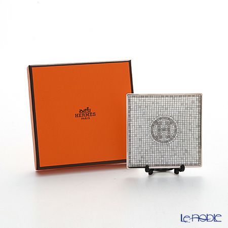 エルメス（HERMES） モザイク ヴァンキャトル プラチナ プチカレ（プレート） 7×7cm No.1