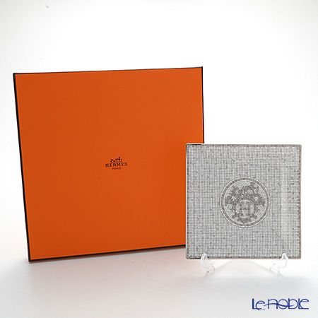 エルメス（HERMES） モザイク ヴァンキャトル プラチナ プチカレ（プレート） 15×15cm No.3 035043P