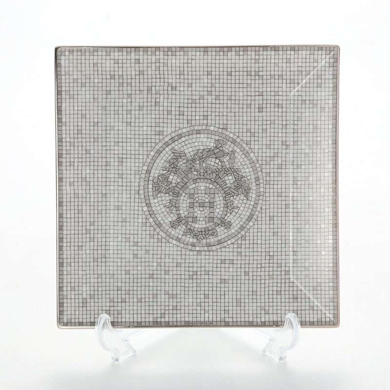 エルメス（HERMES） モザイク ヴァンキャトル プラチナ プチカレ（プレート） 15×15cm No.3 035043P