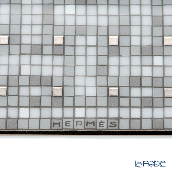 エルメス（HERMES） モザイク ヴァンキャトル プラチナ プチカレ（プレート） 19×19cm No.4 035044P
