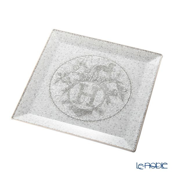 エルメス（HERMES） モザイク ヴァンキャトル プラチナ プチカレ（プレート） 23×23cm No.5 035045P