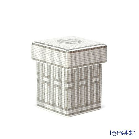 エルメス（HERMES） モザイク ヴァンキャトル プラチナ ミニボックス／シュガーボックス 5×5×7cm