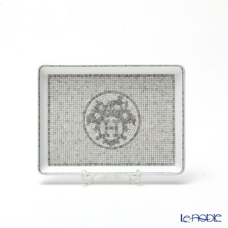 エルメス（HERMES） モザイク ヴァンキャトル プラチナ コレクション アジアティック 長方形皿 16×12cm