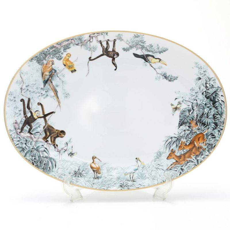 エルメス（HERMES） 赤道直下のスケッチ オーバルディッシュ ミディアム 42cm