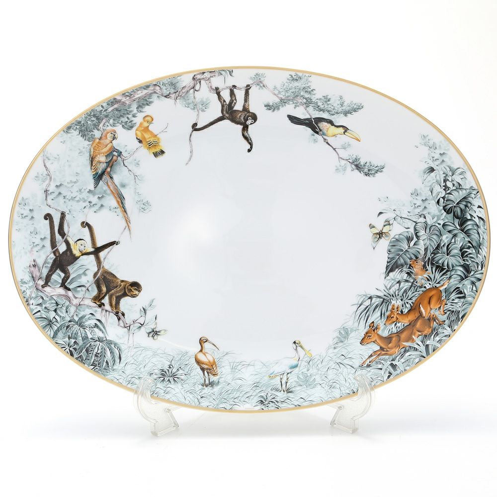 エルメス（HERMES） 赤道直下のスケッチ オーバルディッシュ ミディアム 42cm