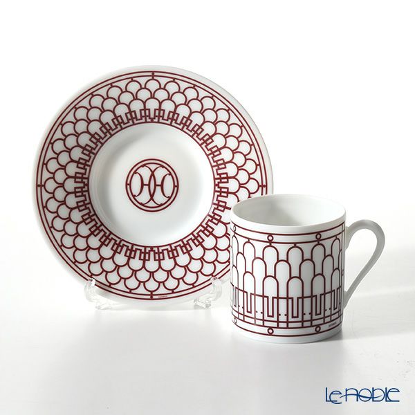エルメス（HERMES） H Deco Rouge アッシュデコ ルージュ コーヒーカップ＆ソーサー 90ml