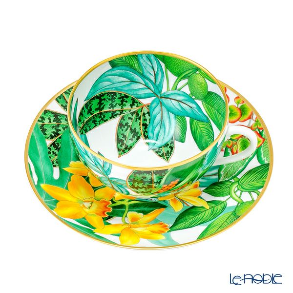 エルメス（HERMES）パシフォリア モーニングカップ＆ソーサー 370ml 044015P