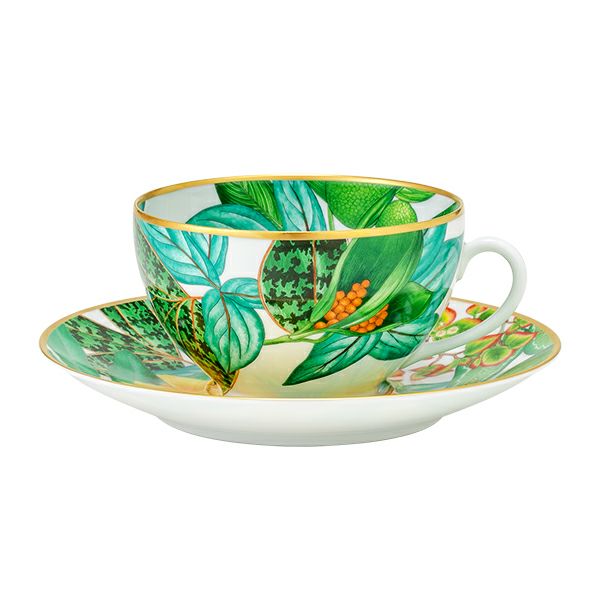 エルメス（HERMES）パシフォリア モーニングカップ＆ソーサー 370ml 044015P