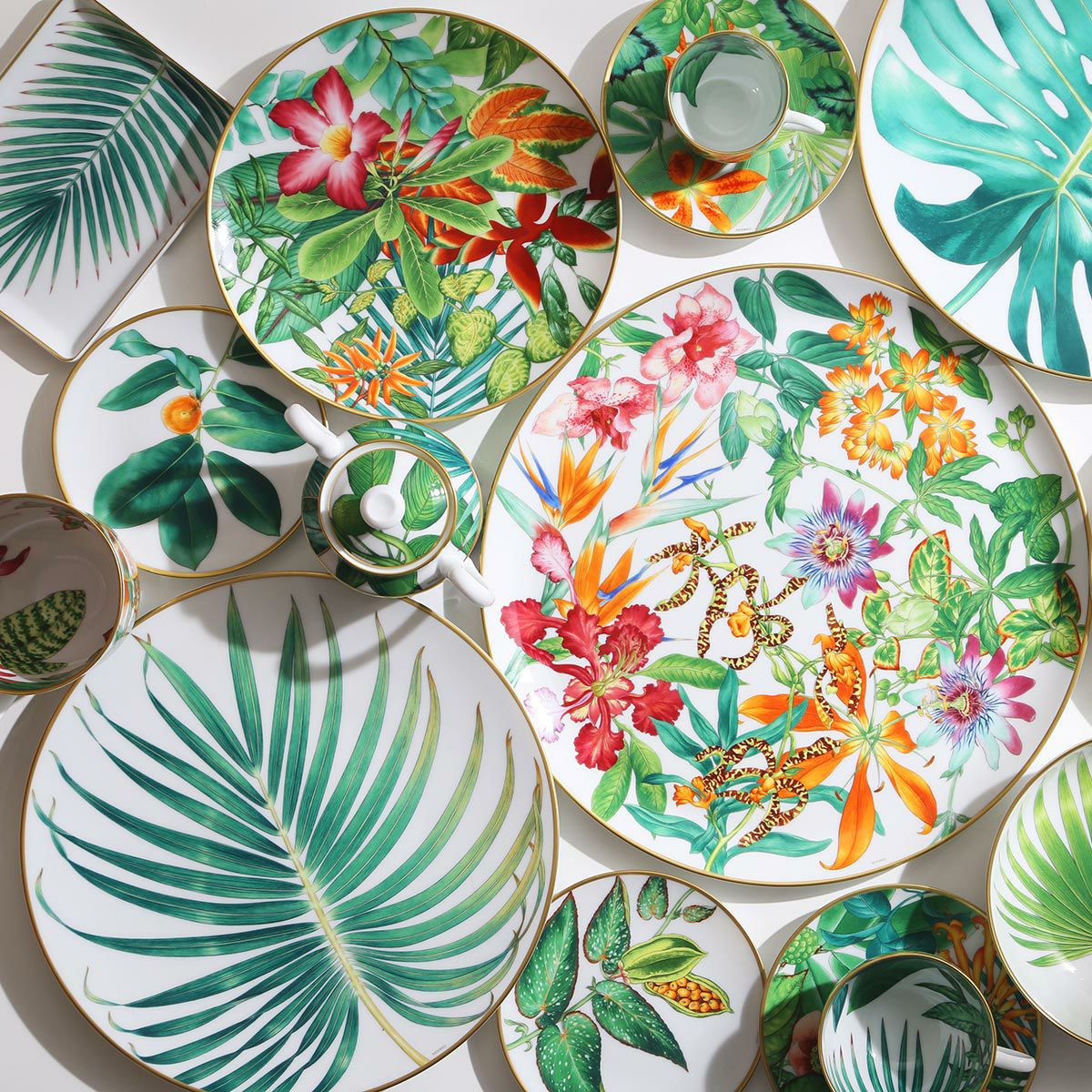 エルメス（HERMES）パシフォリア スモールトレー 16×12cm Palm 044189P