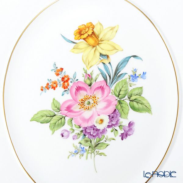 マイセン（Meissen） ベーシックフラワー（五つ花） 100110／53n31／13 陶板 25×20.5cm Motiv No.13 野バラ