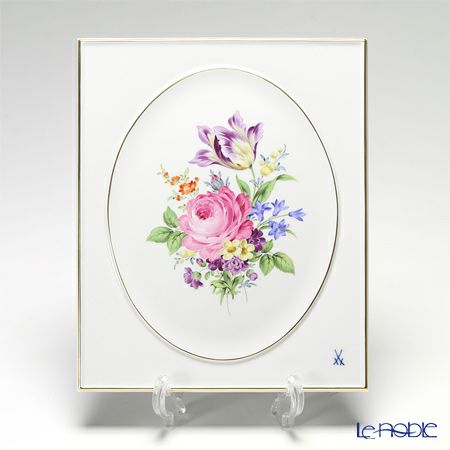 マイセン（Meissen） ベーシックフラワー（五つ花） 100110／53n31／33 陶板 25×20.5cm Motiv No.33 チューリップ