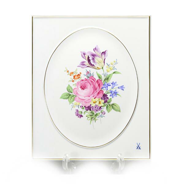 マイセン（Meissen） ベーシックフラワー（五つ花） 100110／53n31／33 陶板 25×20.5cm Motiv No.33 チューリップ