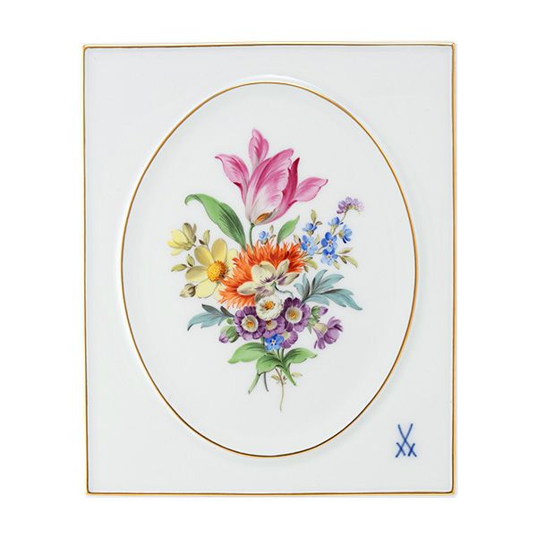 マイセン（Meissen） ベーシックフラワー（五つ花） 陶板 18×15cm チューリップ 100110／53n32／33