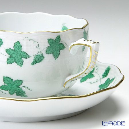 ヘレンド ワインリーブ グリーン 00724-0-00 ティーカップ＆ソーサー 200ml