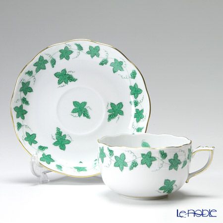 ヘレンド ワインリーブ グリーン 00724-0-00 ティーカップ＆ソーサー 200ml