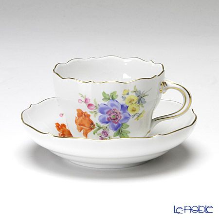 マイセン（Meissen） ベーシックフラワー（五つ花） 110110／00582／01 コーヒーカップ＆ソーサー 200ml Motiv No.1 アネモネ