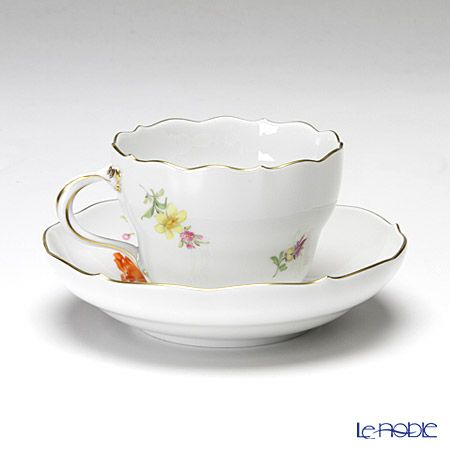 マイセン（Meissen） ベーシックフラワー（五つ花） 110110／00582／01 コーヒーカップ＆ソーサー 200ml Motiv No.1 アネモネ