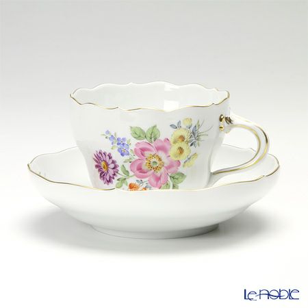 マイセン（Meissen） ベーシックフラワー（五つ花） 110110／00582／13 コーヒーカップ＆ソーサー 200ml Motiv No.13 野バラ